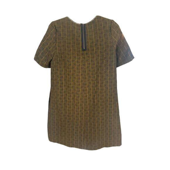 Cotelac France Shift Dress Gold and Black Size S Designer - Picture 9 of 12